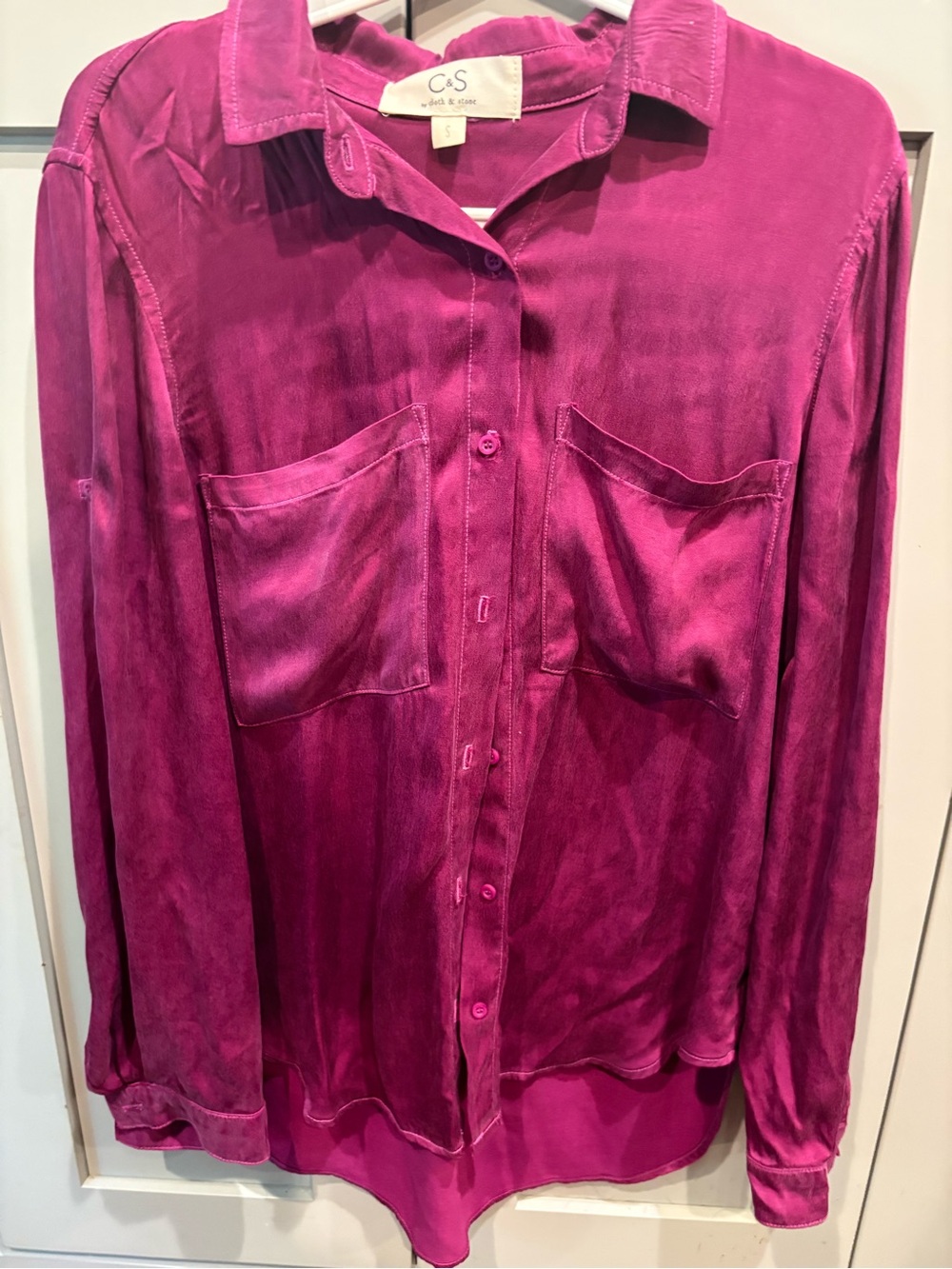 Cloth & Stone fuschia light blouse